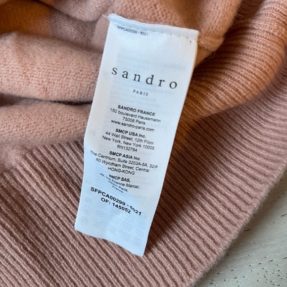 SANDRO PARIS Wool Cardigan Pink Balloon Sleeves - Picture 10 of 12